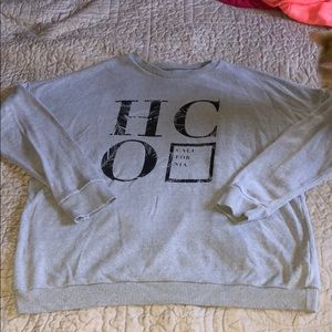 Gray hollister crew neck